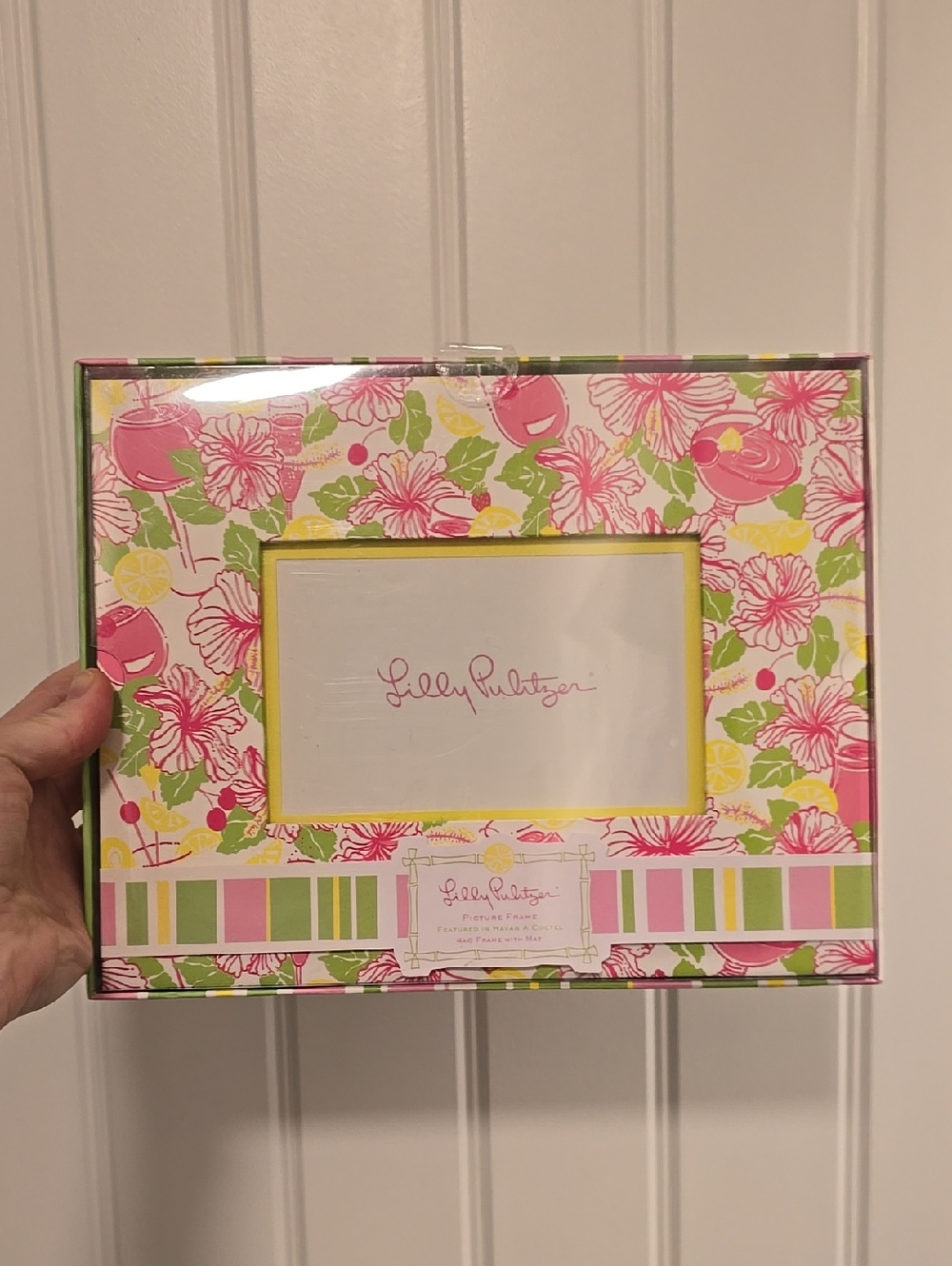 NEW LILLY PULITZER Colorful HAVAN A COCTEL Picture Frame 4”x 6”